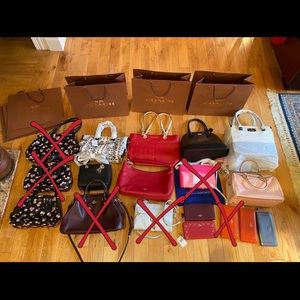 Kate spade, coach, MK, Rebecca Minkoff bags